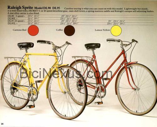 Raleigh Sprite ficha tecnica 